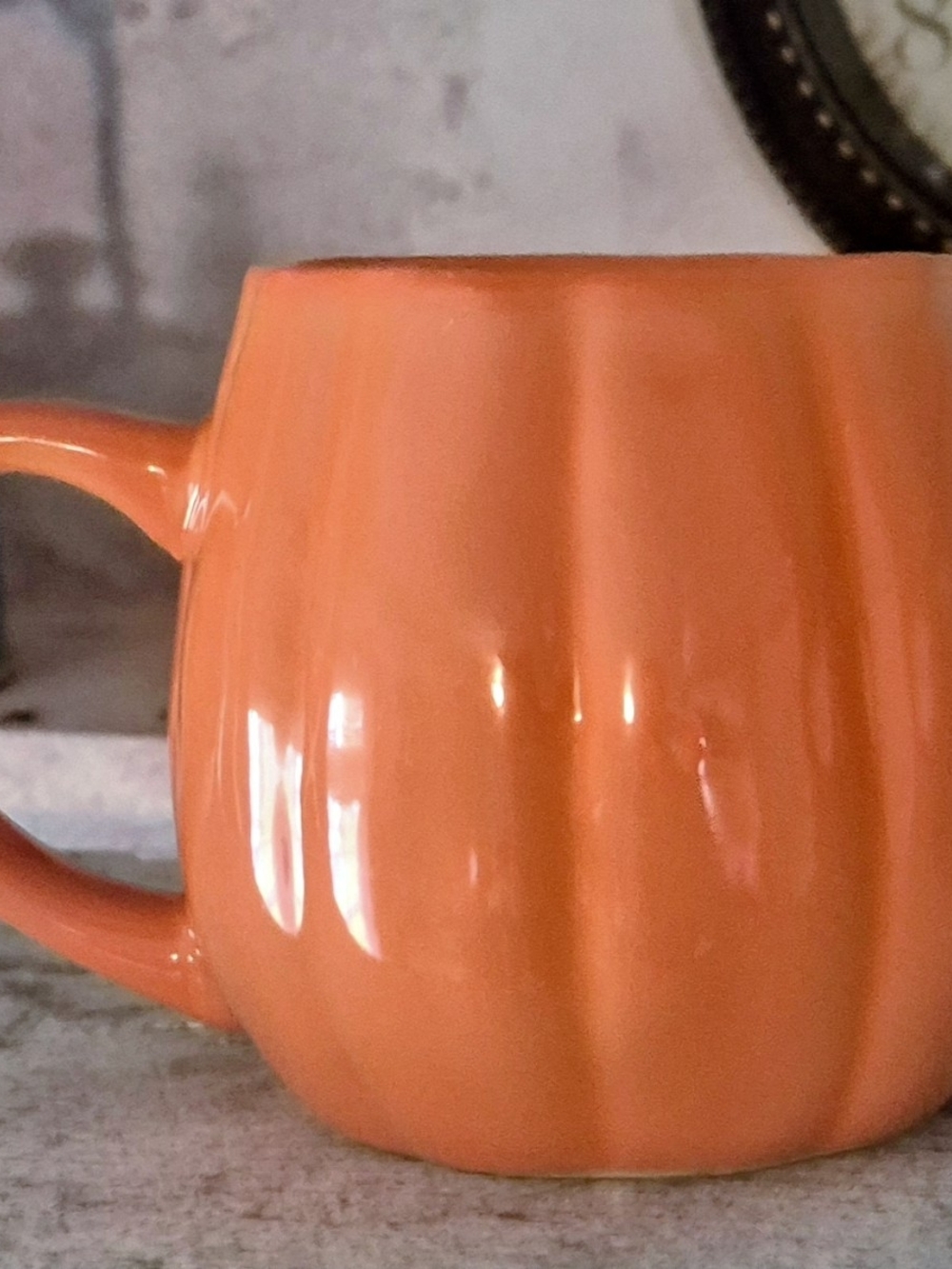 Royal Norfolk Orange Ceramic Pumpkin-Style Mug